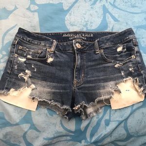 Distressed Denim Shorts